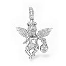 White Gold Plated Money Angels