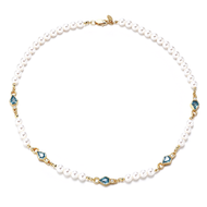 7mm Aqua Beads Pearl Chain