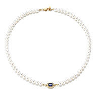 7mm Sapphire Stone Pearl Chain