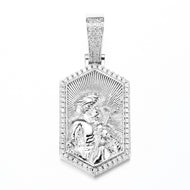 White Gold Plated Poseidon Barbaros Hayrettin Pasha Pendant | G Central Store