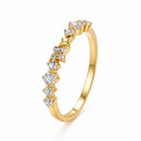 925 Silver 14K Gold Plated Iced Multi-Shape Stone Ring 2