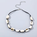 Shell Pearl Chain Black Rope