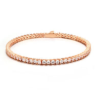 3mm Rose Gold Plated Tennis Bracelet