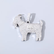 White Gold Plated Iced ''06'' Ankara Keçisi Pendant