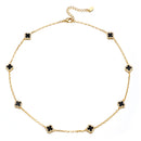10mm 14K Gold Plated Iced Motif Necklace