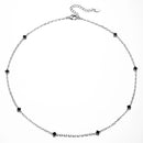 5mm White Gold Plated Motif Necklace