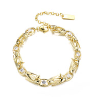 14K Gold Plated GC Logo Link Bracelet