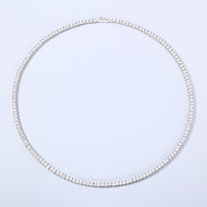 3mm White Gold Plated Tennis Chain