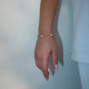 14K Gold Plated 6mm Multi Clover Motif Bracelet