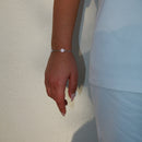 14K Gold Plated 6mm Pink Clover Motif Bracelet