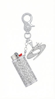 Iced Out Marquise Baguette Lighter Case + Iced Out Clasp + Iced GC Logo Pendant