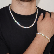 5mm 14K Gold Plated Tennis Set