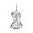 White Gold Plated ''Fatih Sultan Mehmed'' Pendant