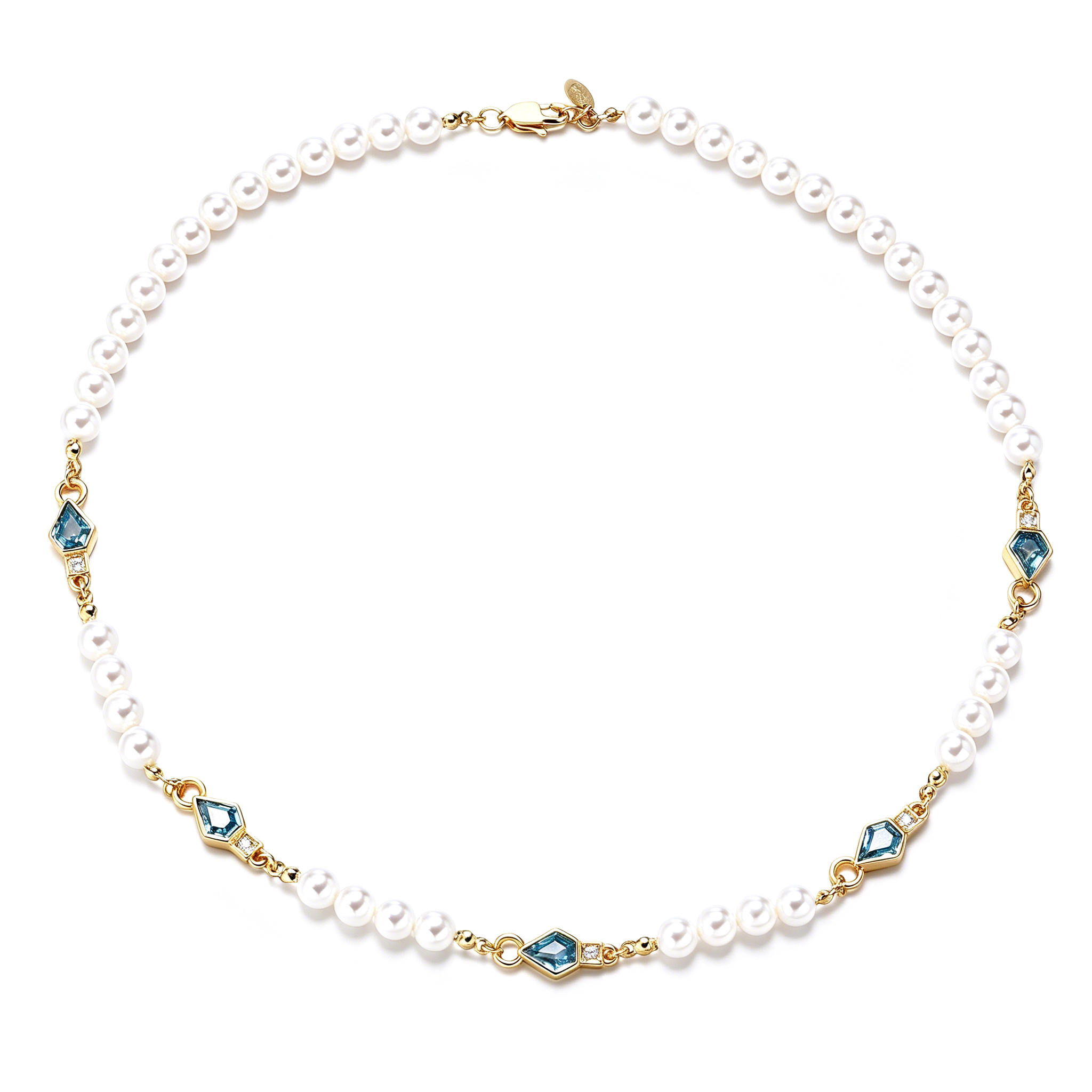 7mm Aqua Beads Pearl Chain