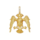 14K Gold Plated Seljuks Eagle Pendant