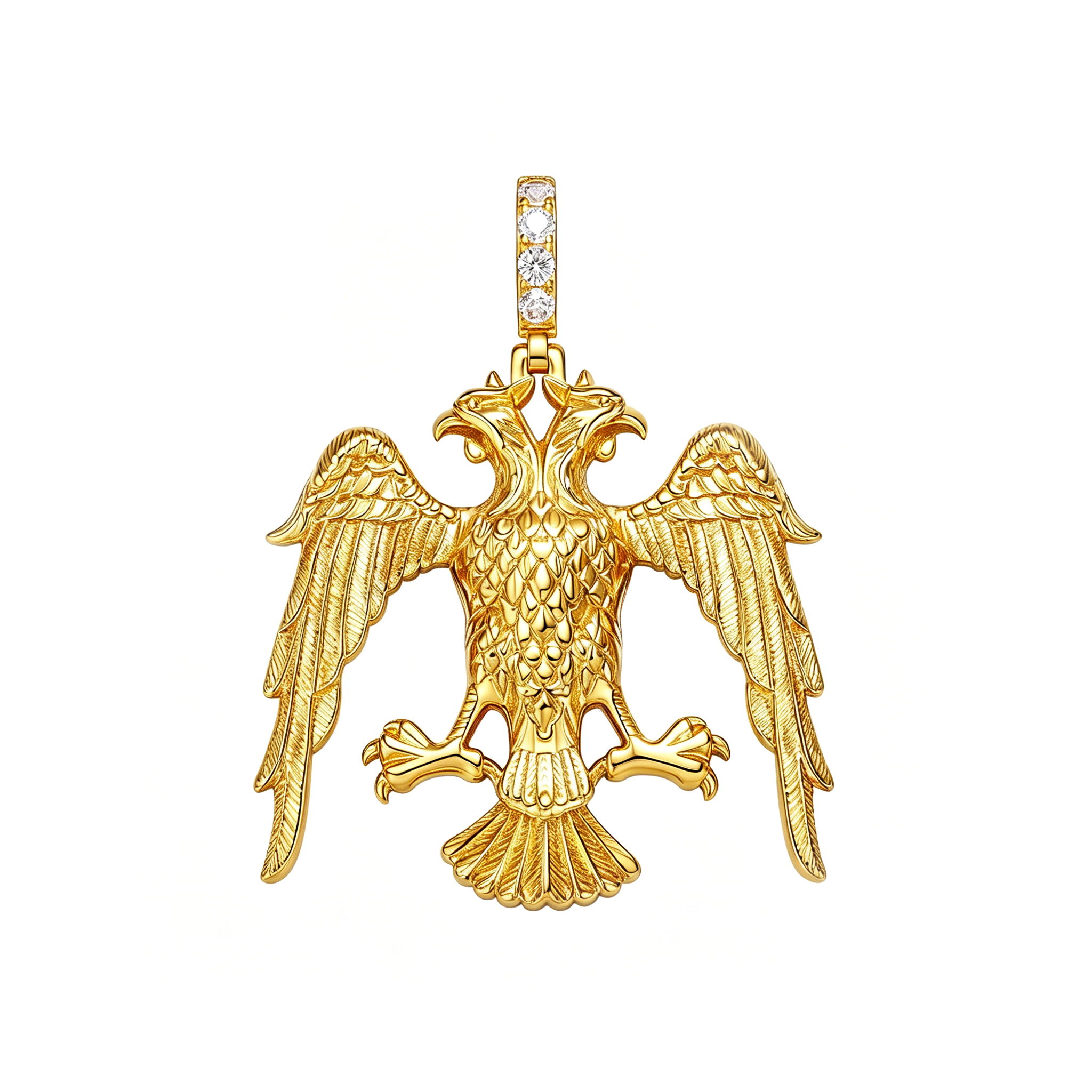 14K Gold Plated Seljuks Eagle Pendant