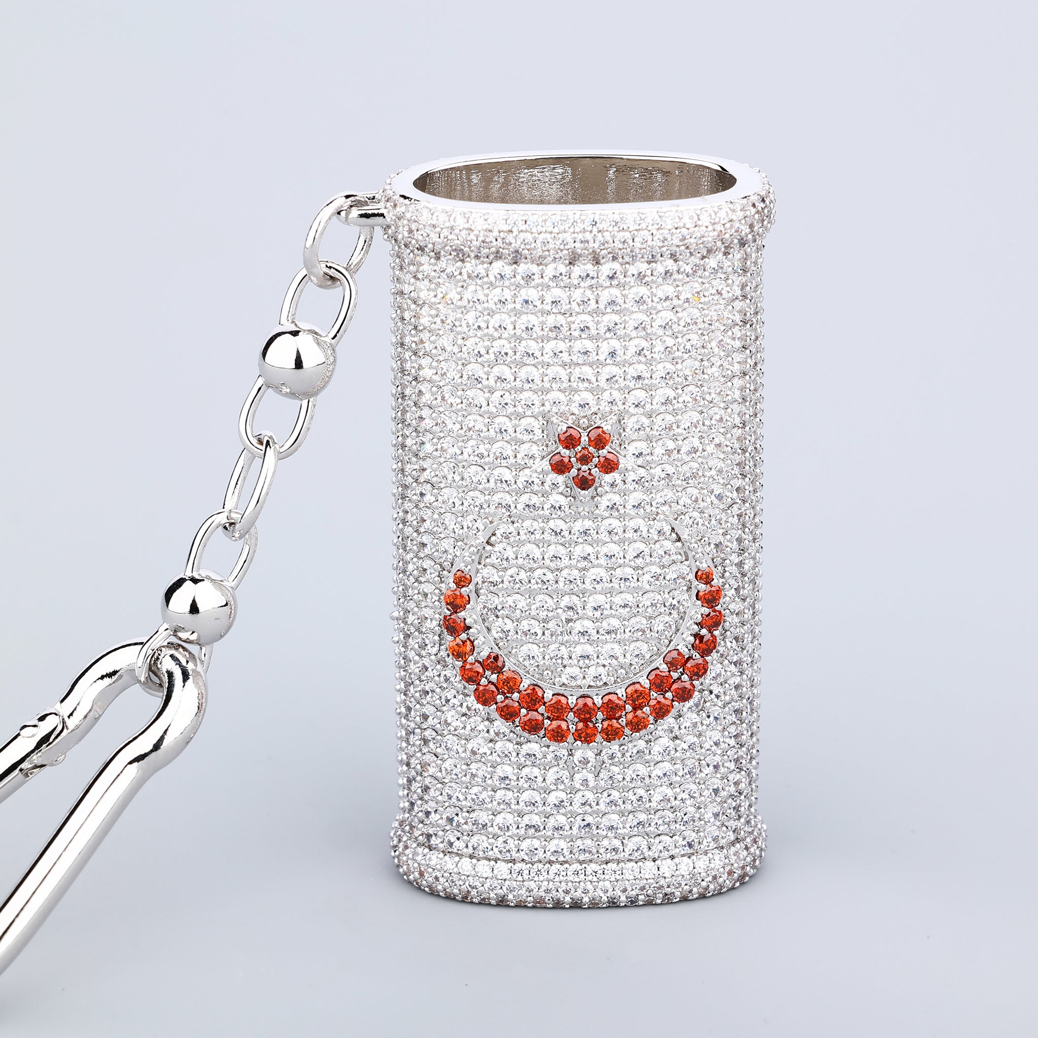 Iced Out Turkish Flag Lighter Case J5