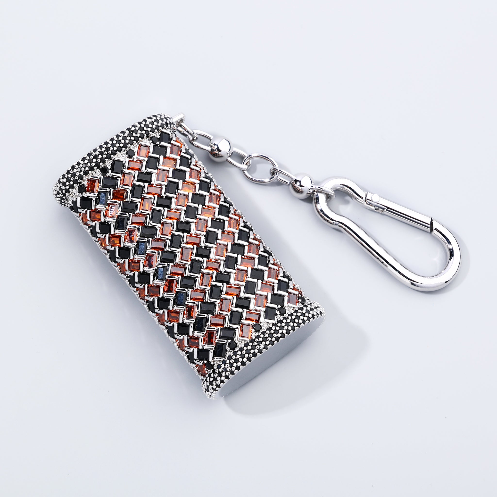 Iced Out Baguette Lighter Case Black - Red