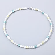 7mm Tri-Color Round Pearl Chain