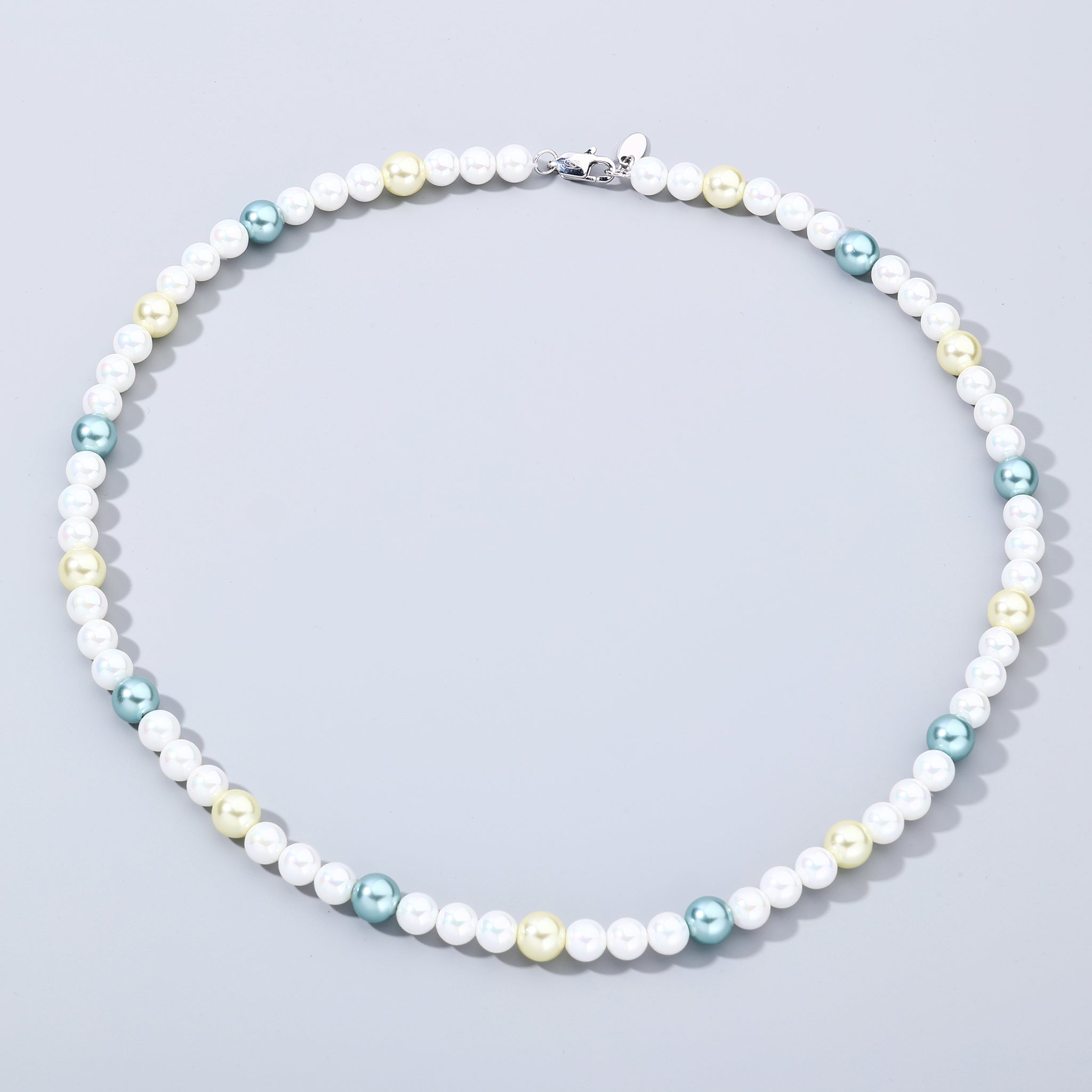 7mm Tri-Color Round Pearl Chain