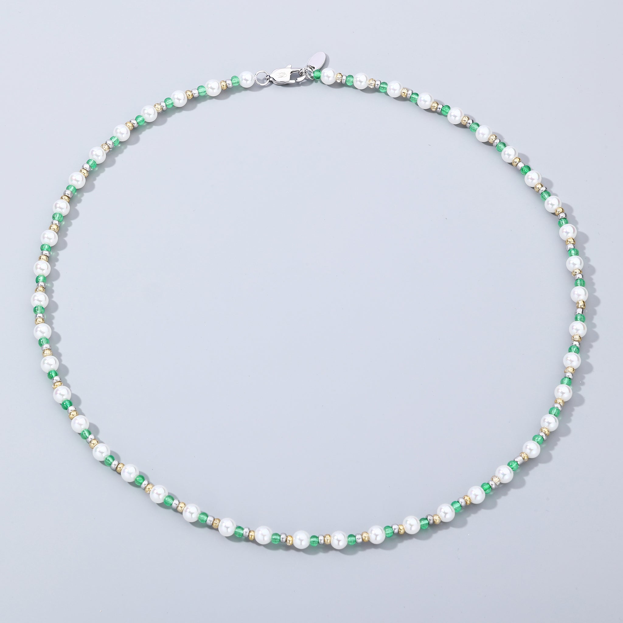 5mm Green Beads Pearl Chain