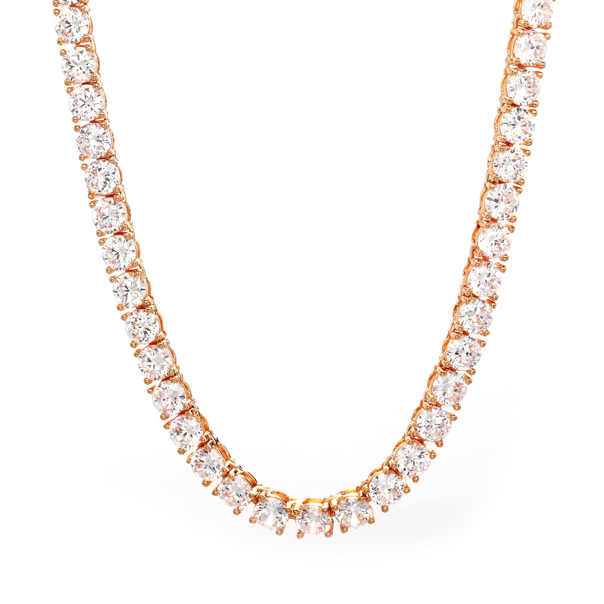 5mm Rose Gold Plated Tennis Chain