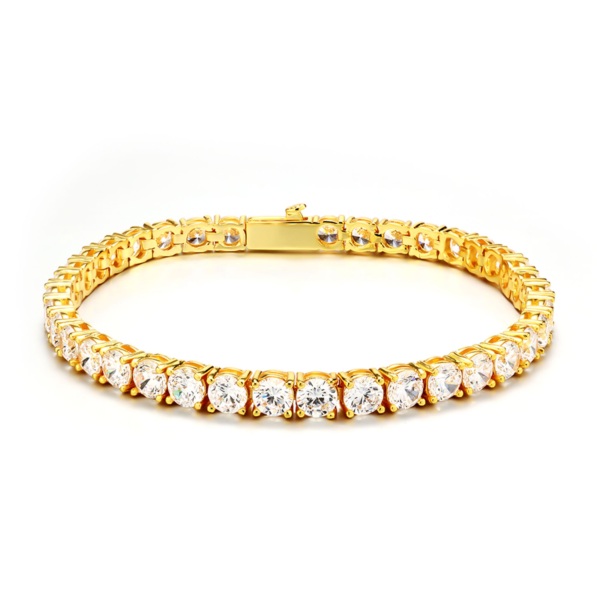 5mm 14K Gold Plated Tennis Bracelet