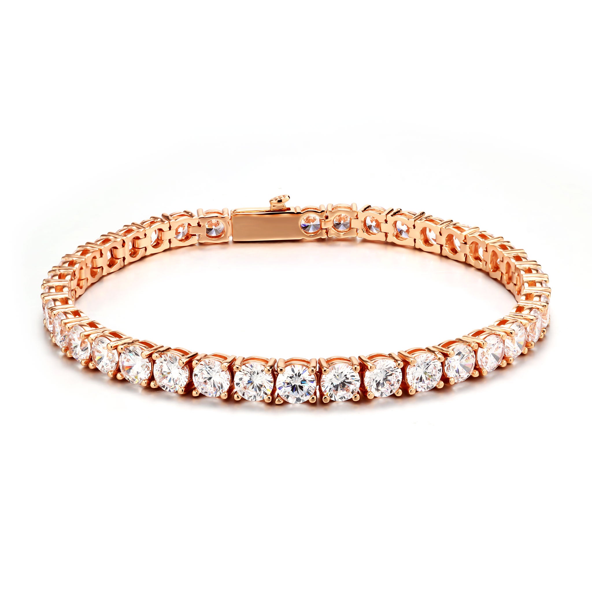5mm Rose Gold Plated Tennis Bracelet