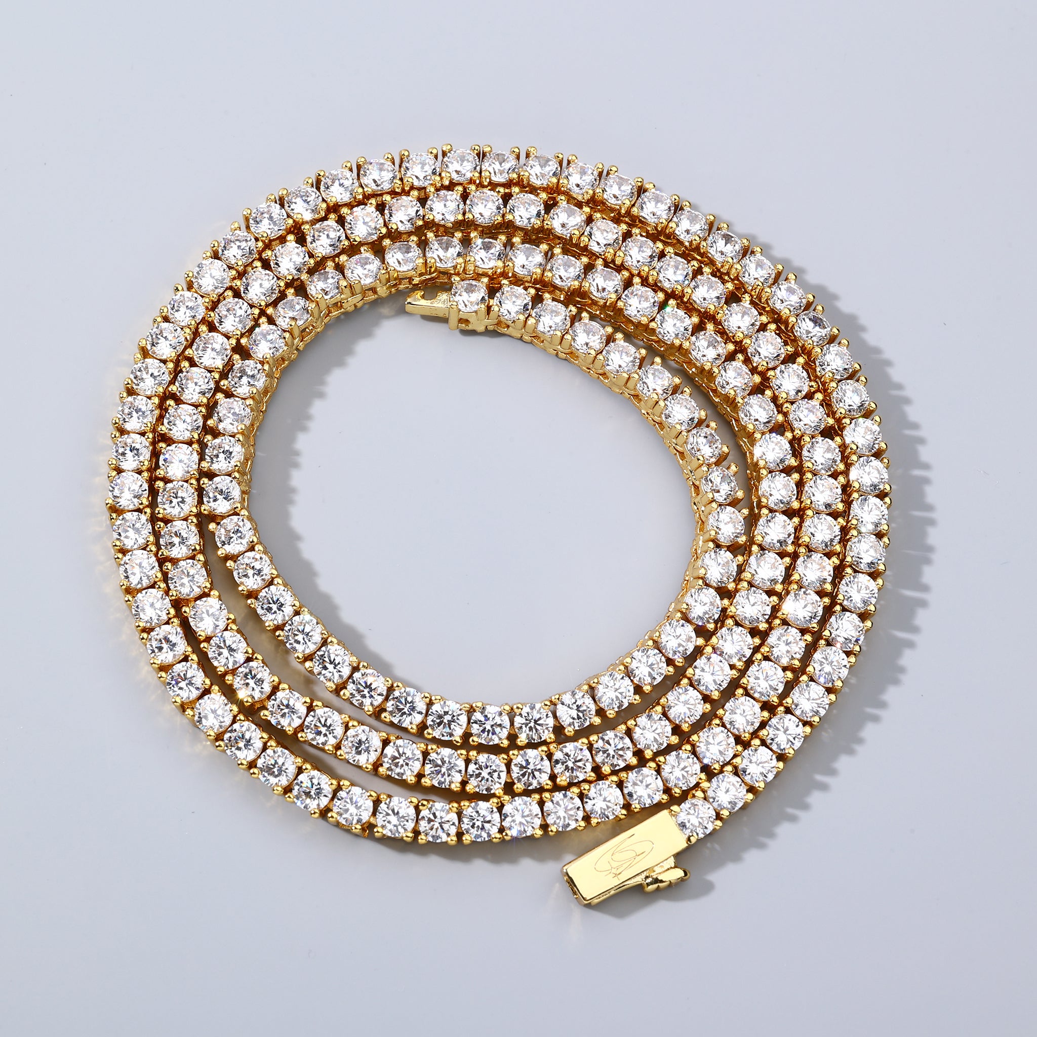 3mm 14K Gold Plated Tennis Chain W