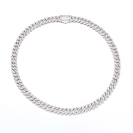 10mm White Gold Plated Cuban Chain