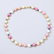 10mm Multicolor Iced Stone Pearl Chain
