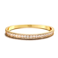 14K Gold Plated CZ Bangle
