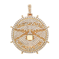 14K Gold Plated ''Family Over Everything'' Pendant