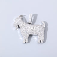 White Gold Plated Iced ''06'' Ankara Keçisi Pendant