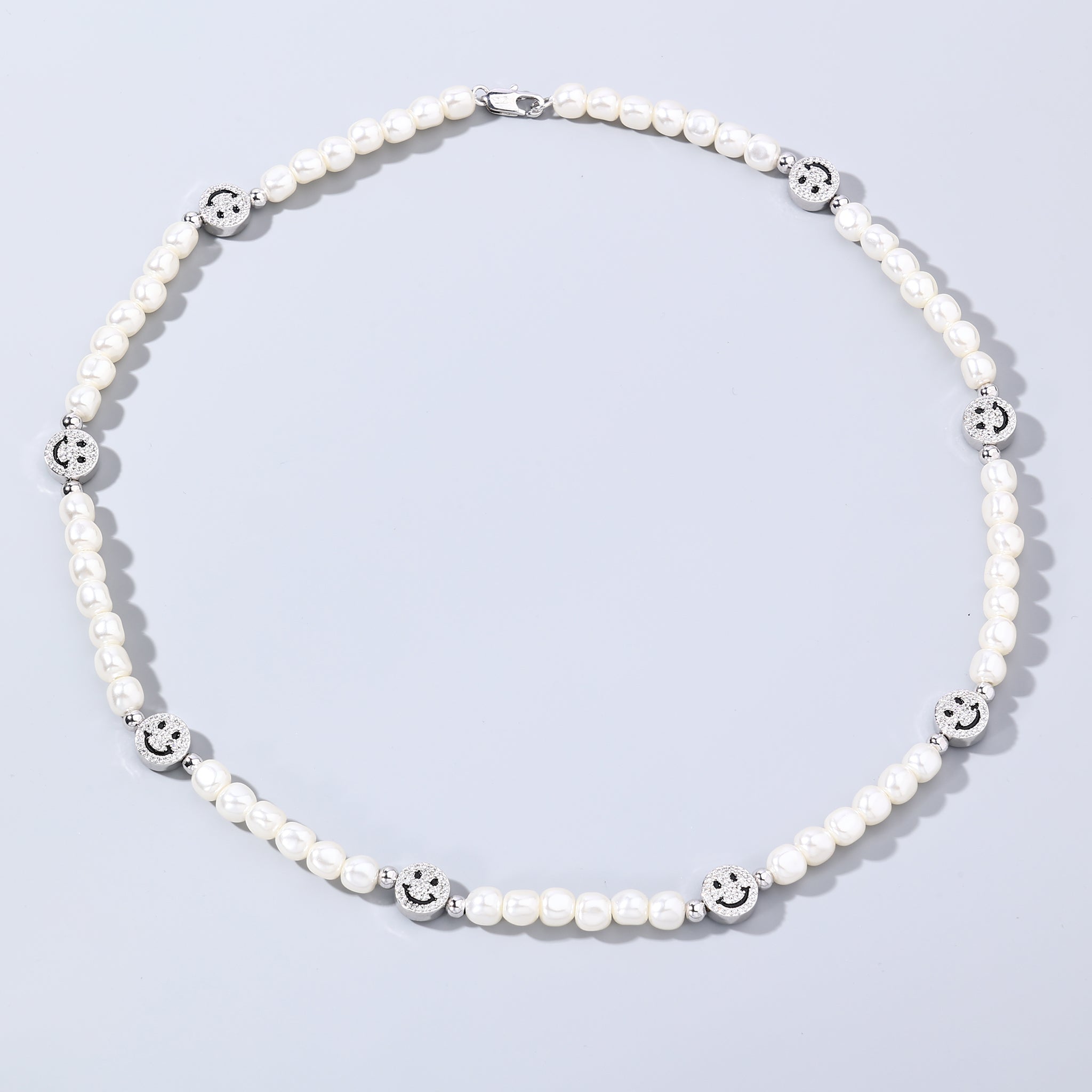 Iced Pearl Smile Chain