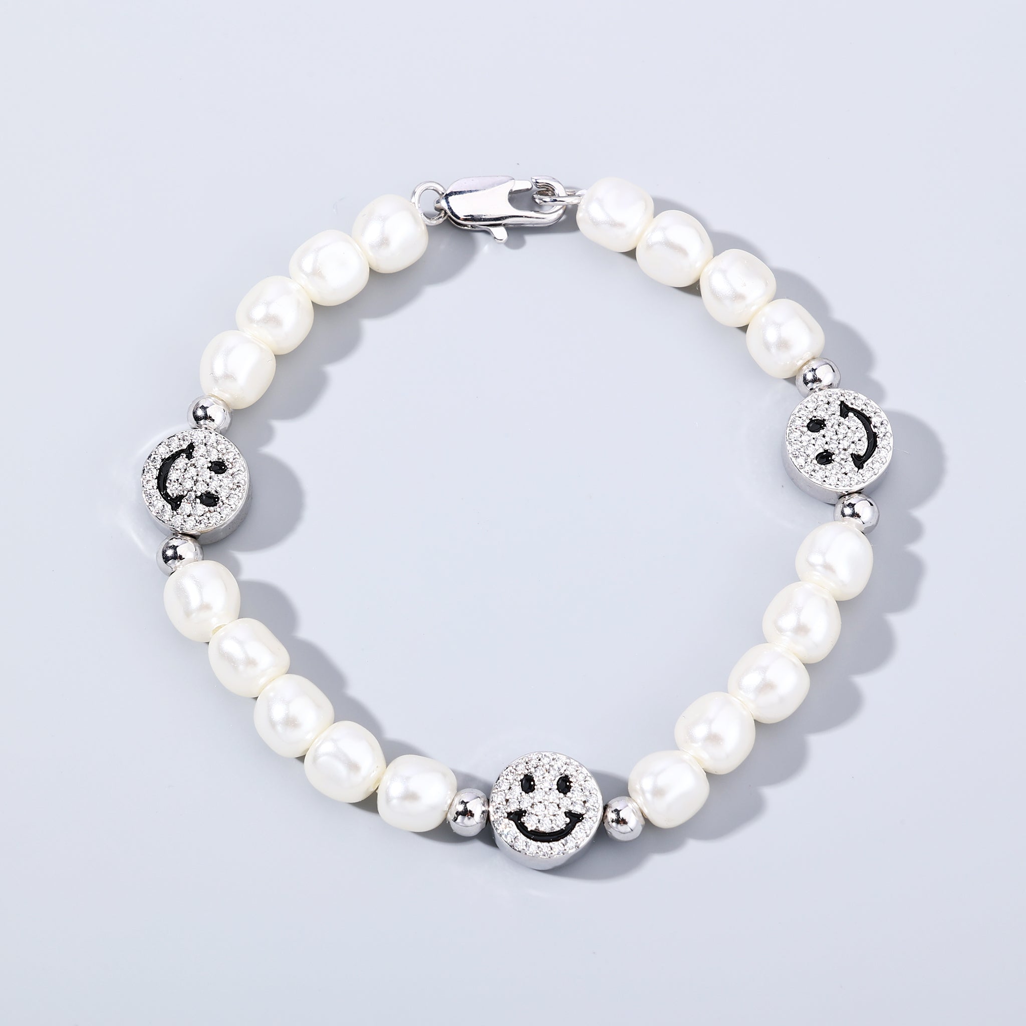 Iced Pearl Smile Bracelet