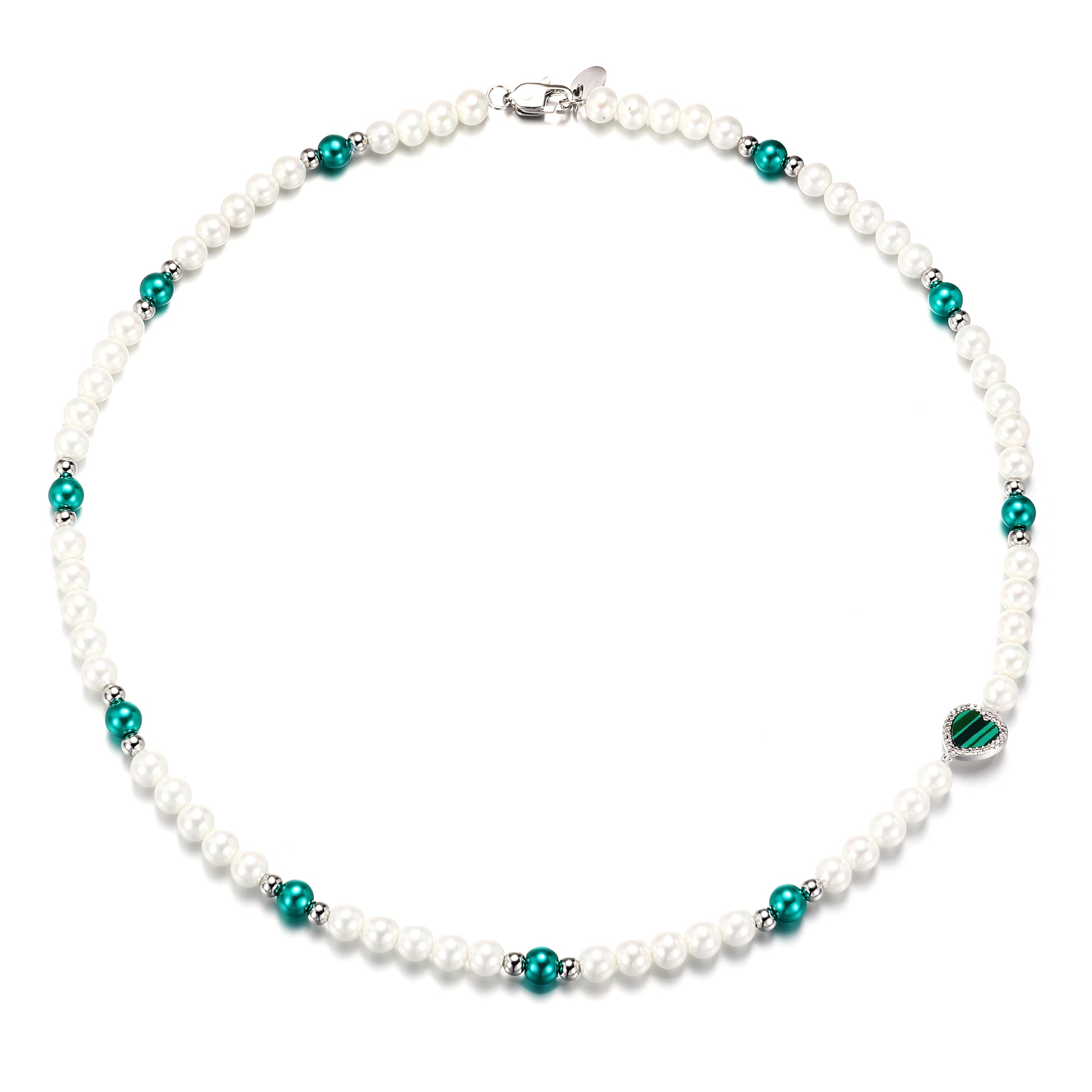 6mm Green Heart Pearl Chain