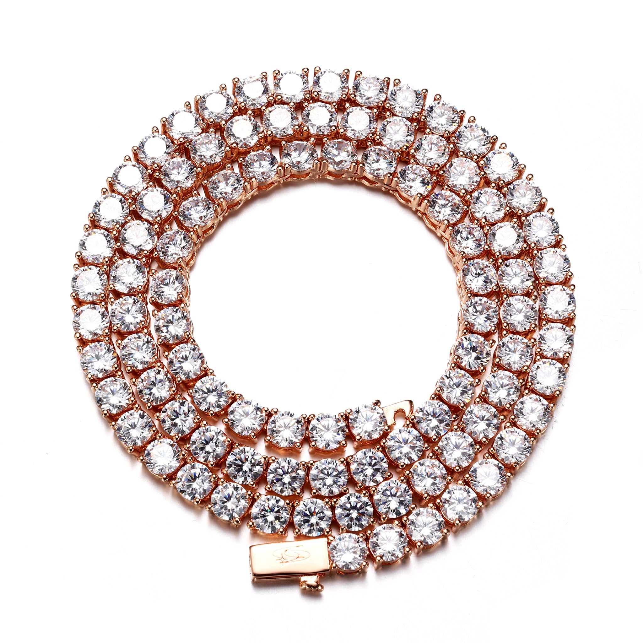 5mm Rose Gold Plated Tennis Chain