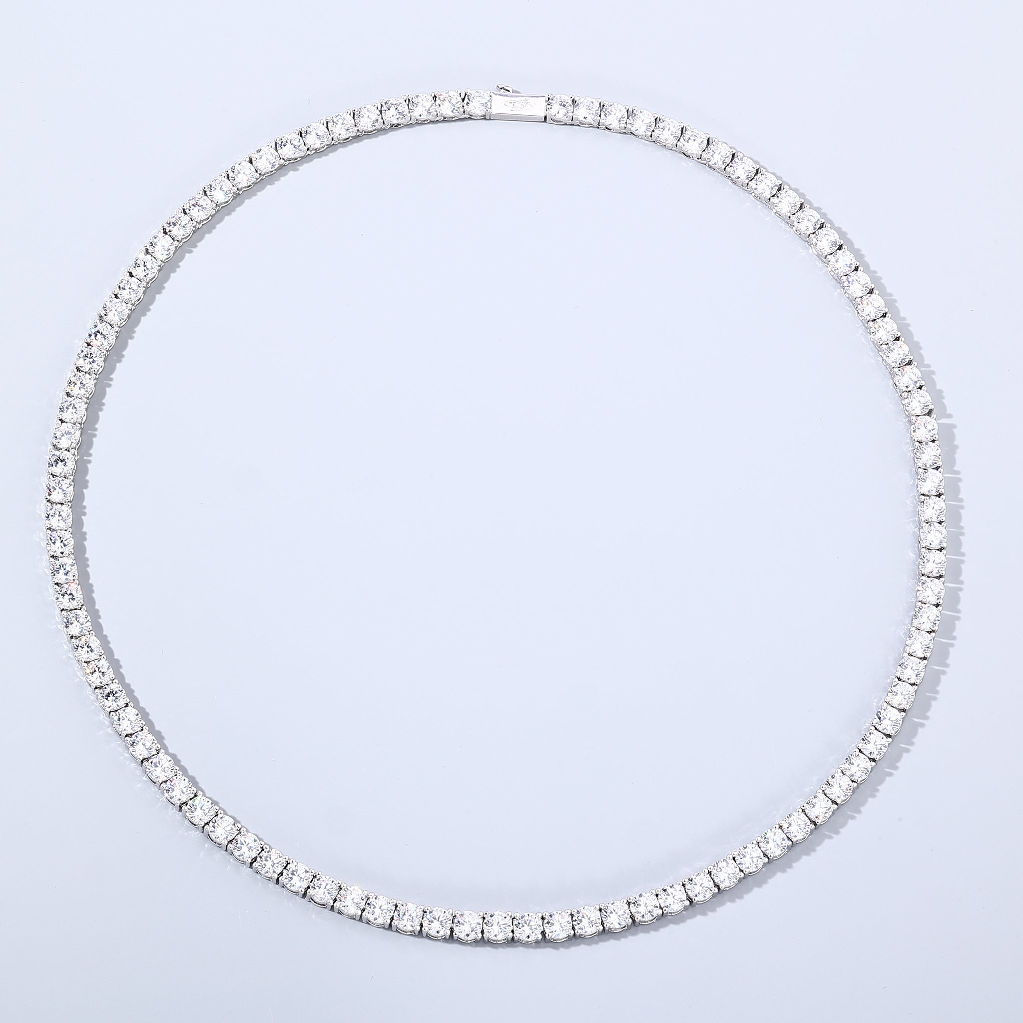 5mm White Gold Plated Tennis Chain