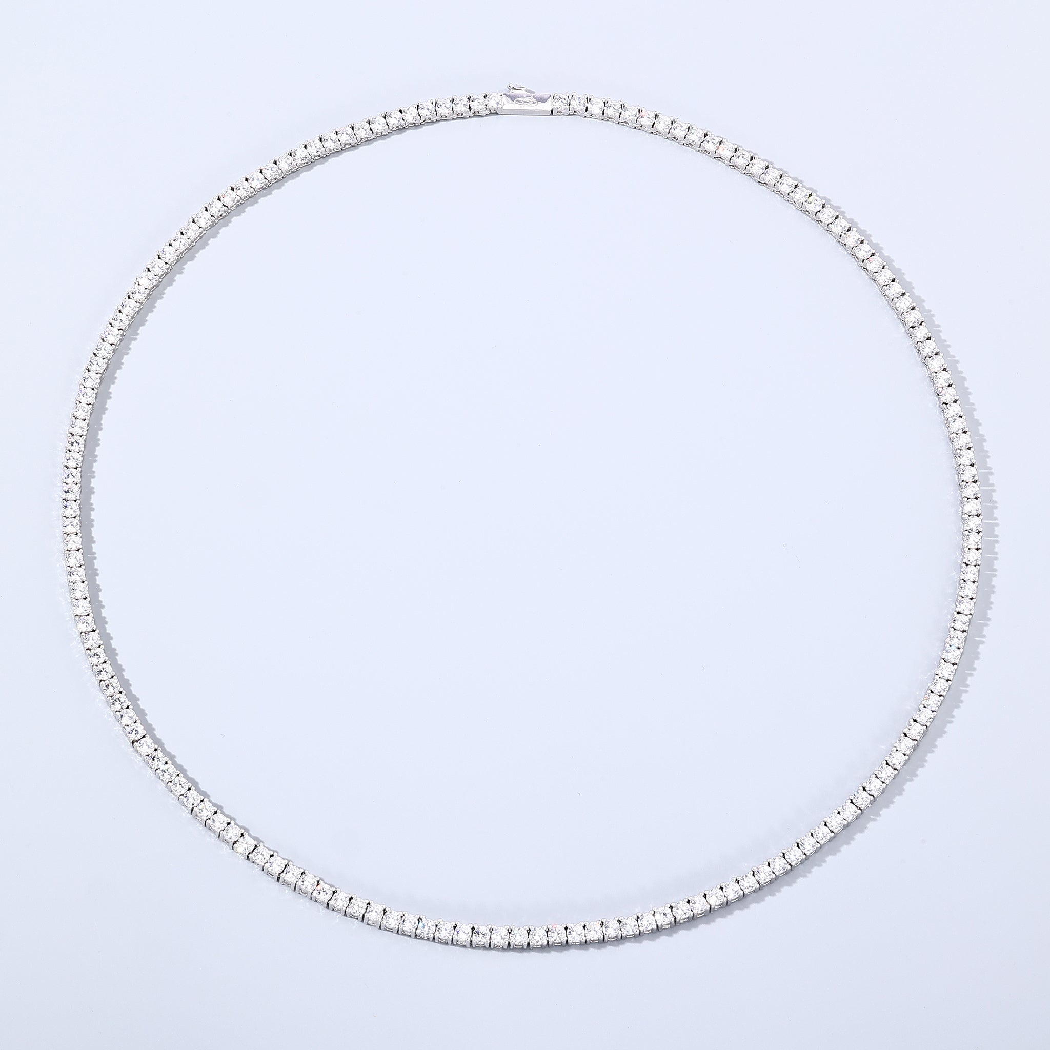 3mm White Gold Plated Tennis Chain