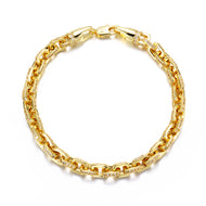 14K Gold Plated 5.5mm Iced Box Bracelet