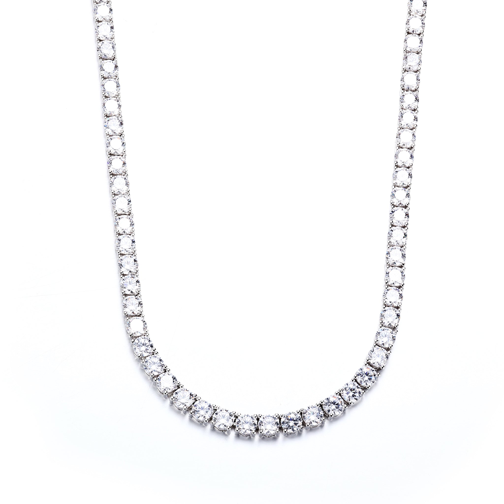 5mm White Gold Plated Tennis Chain