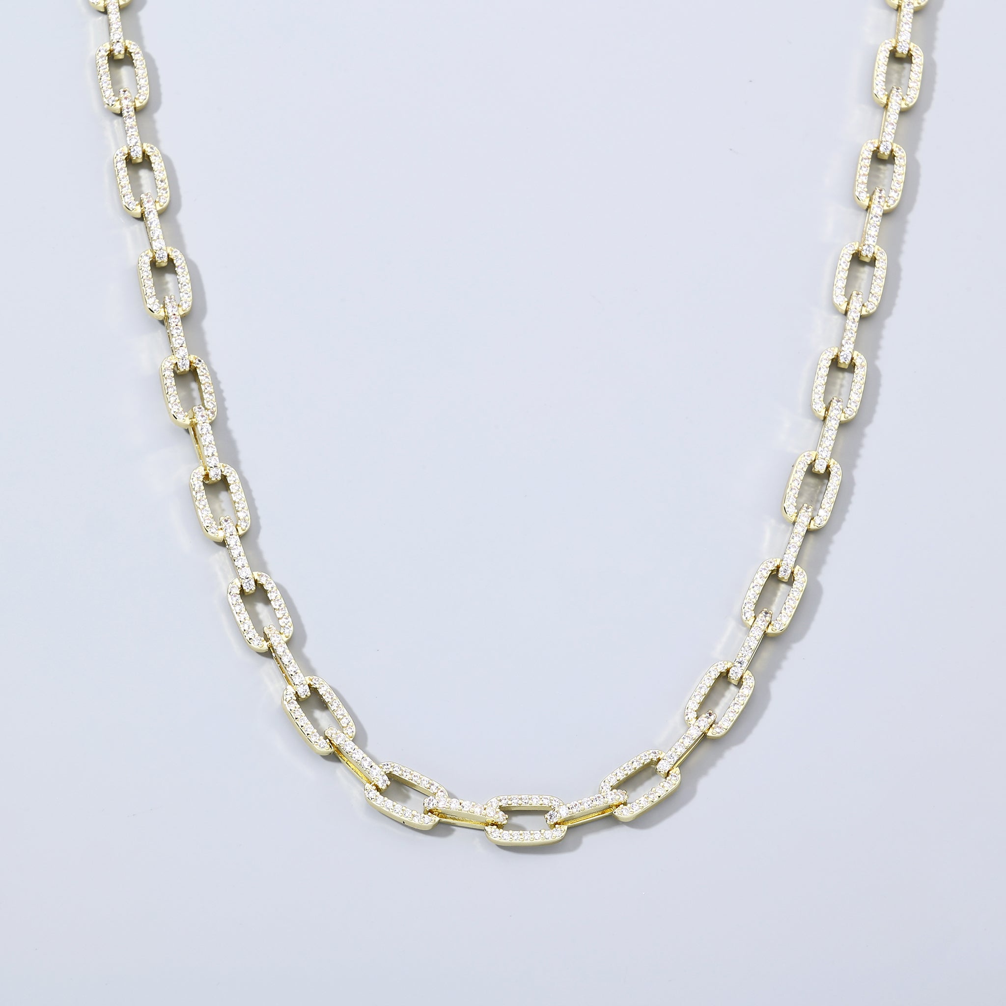 14K 6mm Iced Link Chain