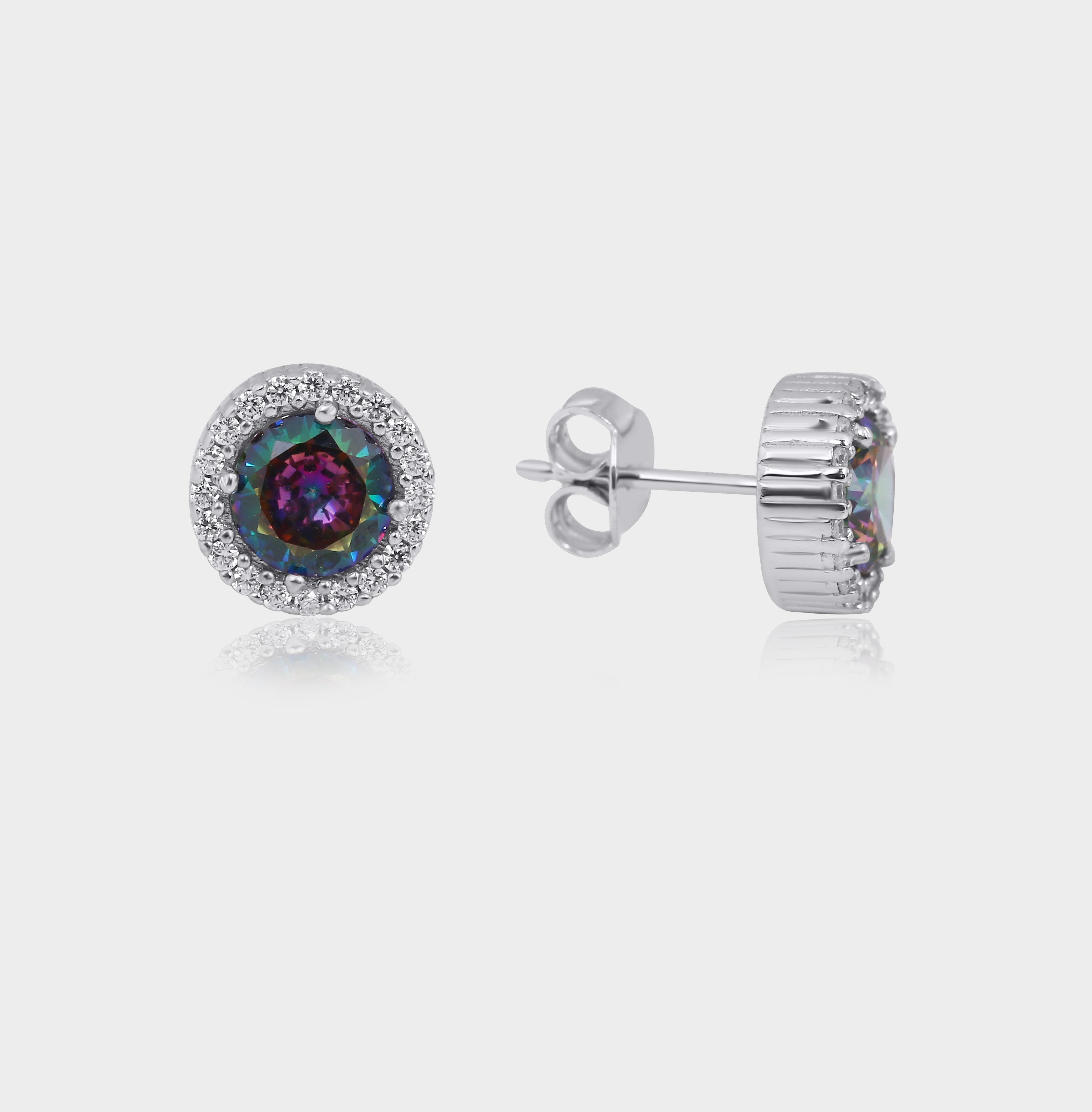 925 Silver Küpe 5 Tourmaline
