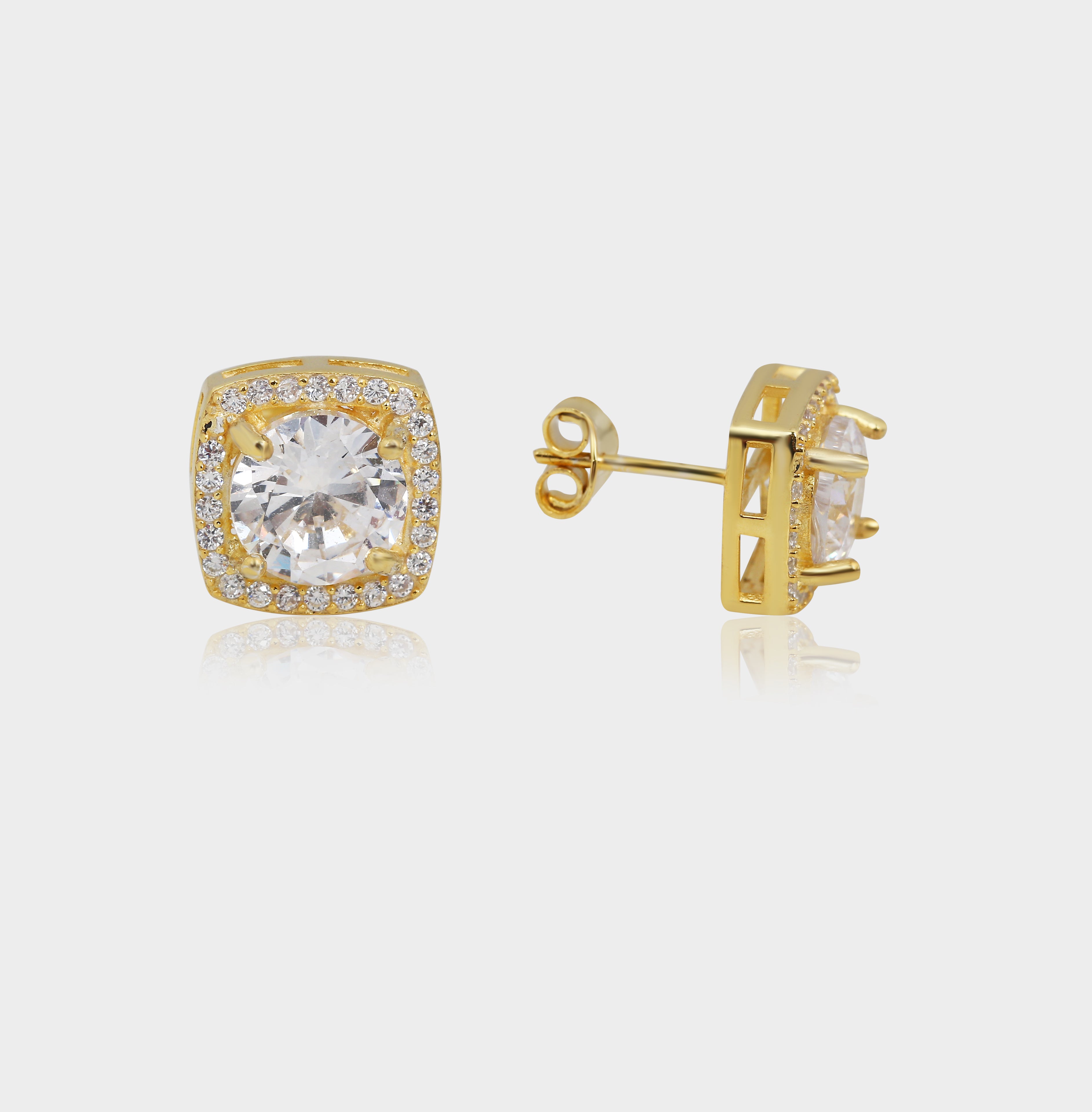 14K Gold 925 Silver Küpe | 925 Ayar Gümüş ve Altın Kaplama Küpe