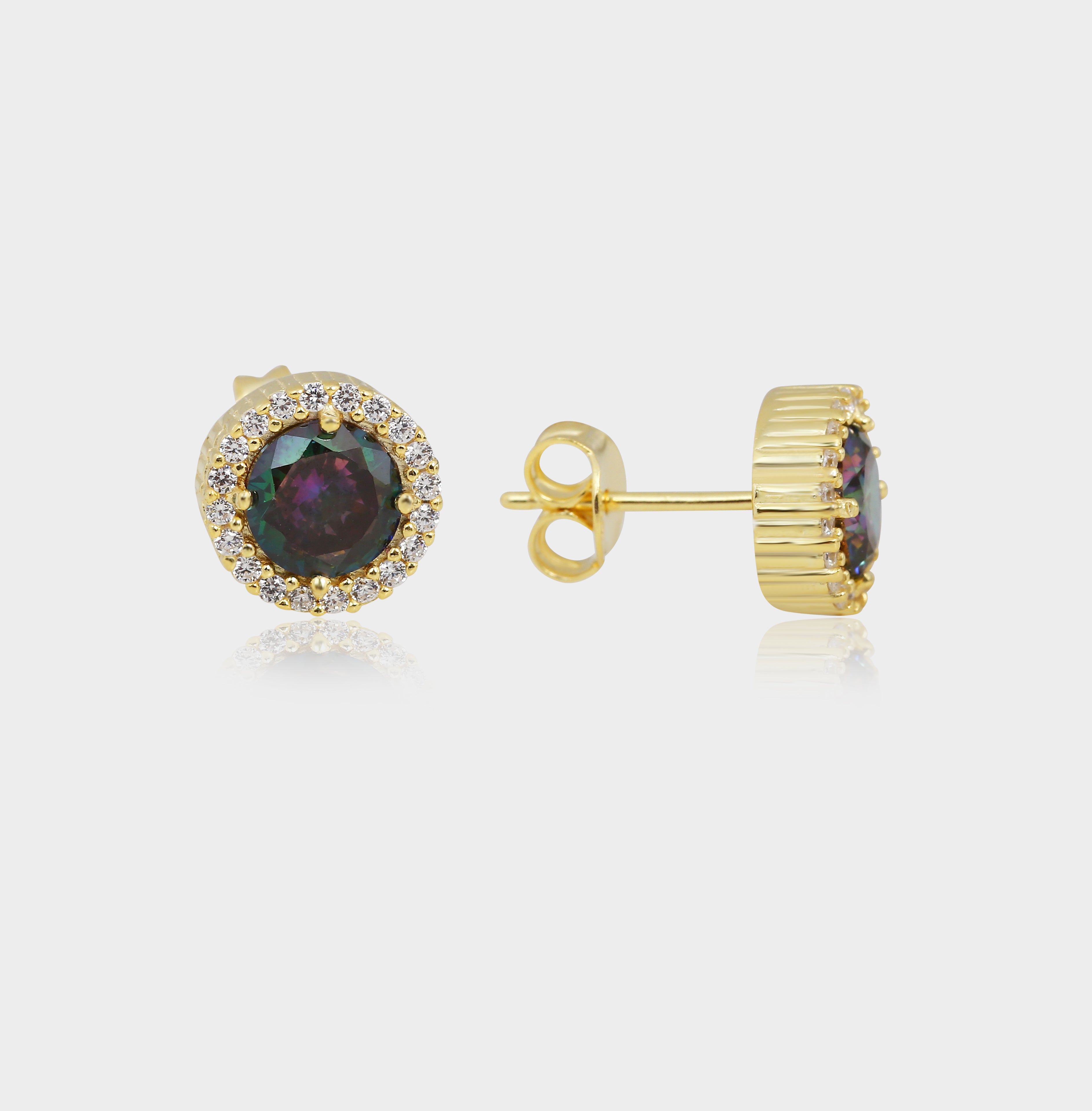 925 Silver Küpe 5 Tourmaline