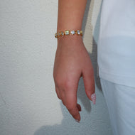 14K Gold Plated Multishape Tennis Bracelet