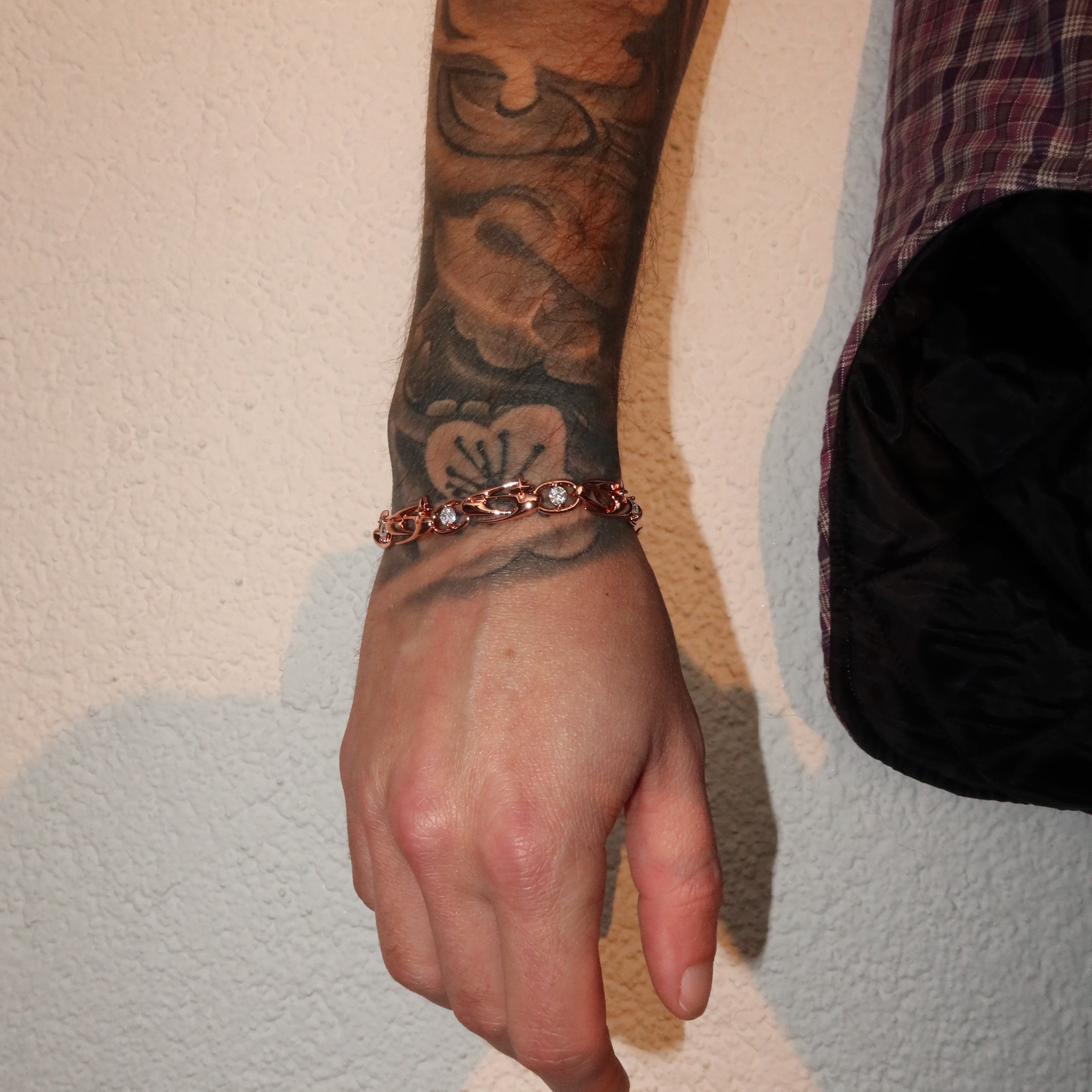 Rose Gold Plated GC Logo Link Bracelet