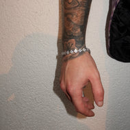 White Gold Plated 7mm Micro Clover Tennis Bracelet