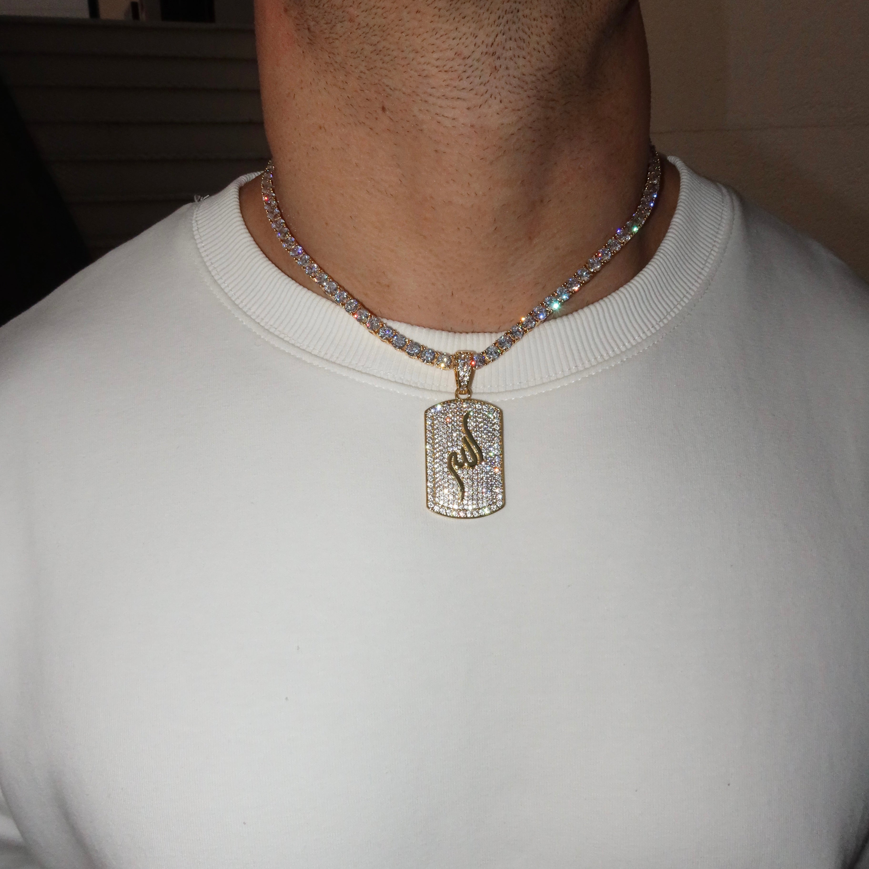 14K Gold Plated Calligraphy ''Allah'' Pendant